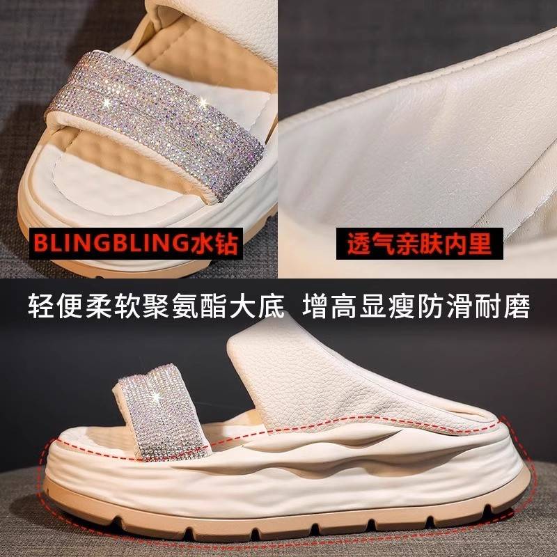 Dép Da Thật Siêu Mềm Siêu Nhẹ Tăng Chiều Cao Thời Trang Mùa Hè Cho Nữ