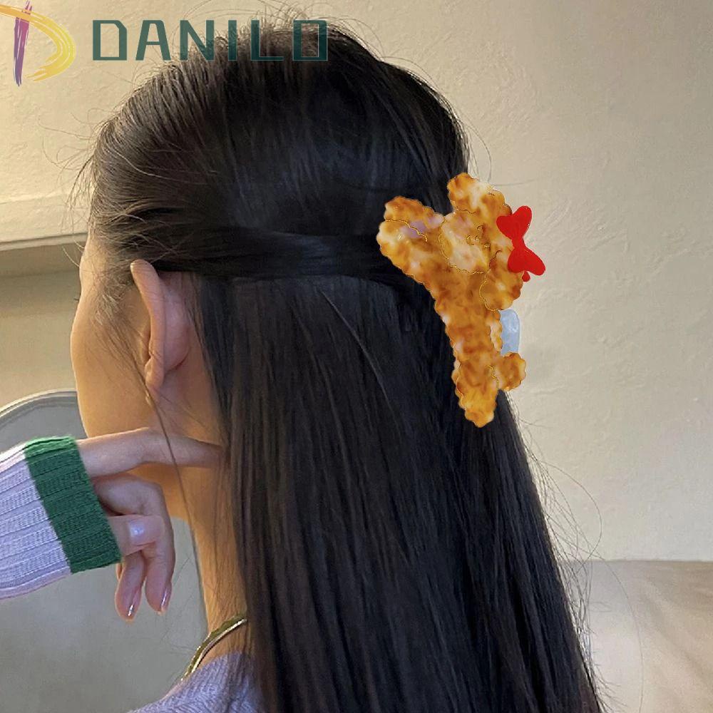 DANILO Kẹp Tóc Hình Cá Mập / Cún Poodle Đính Nơ Dễ Thương Cho Nữ