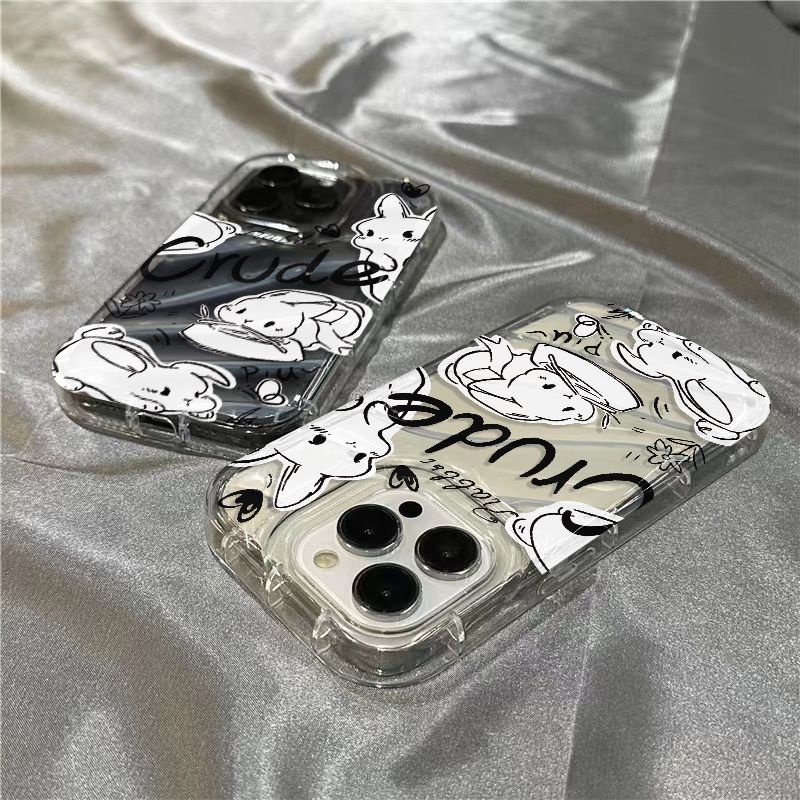 Ốp Điện Thoại Mềm Trong Suốt Họa Tiết Thỏ Dễ Thương Cho iPhone14promax8 / 11 Xr sins1312 / plus7 /