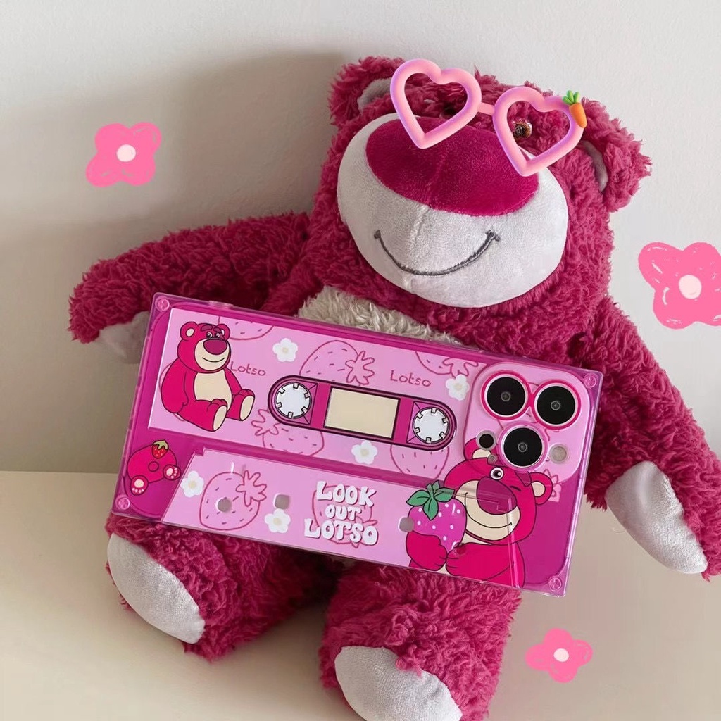 Ốp Điện Thoại Có Giá Đỡ Hình Băng Cát Sét / Gấu Dễ Thương Cho Apple Iphone 12 13 11 14Promax