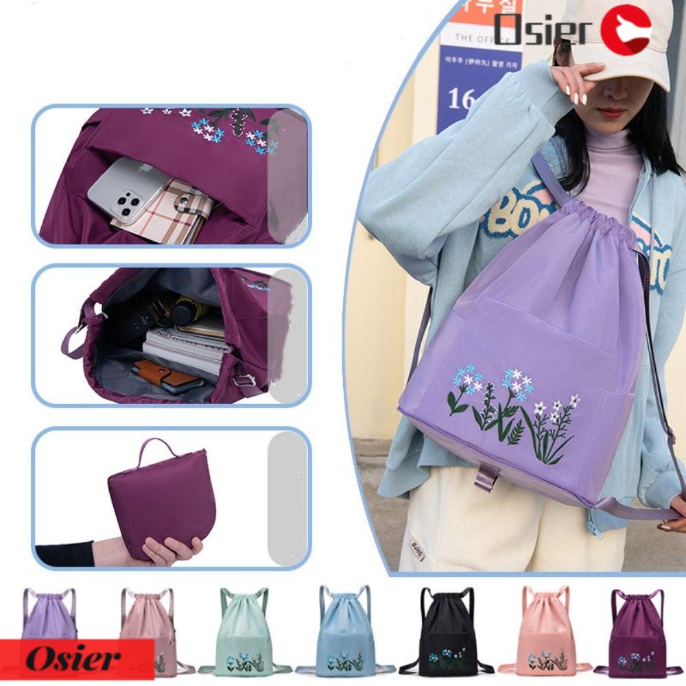 OSIER1 Balo Dây Rút Mềm Mại Chống Thấm Nước Thời Trang Cho Nữ