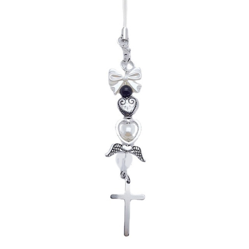 Móc Điện Thoại Hình Trái Tim Thắt Nơ Xinh Xắn