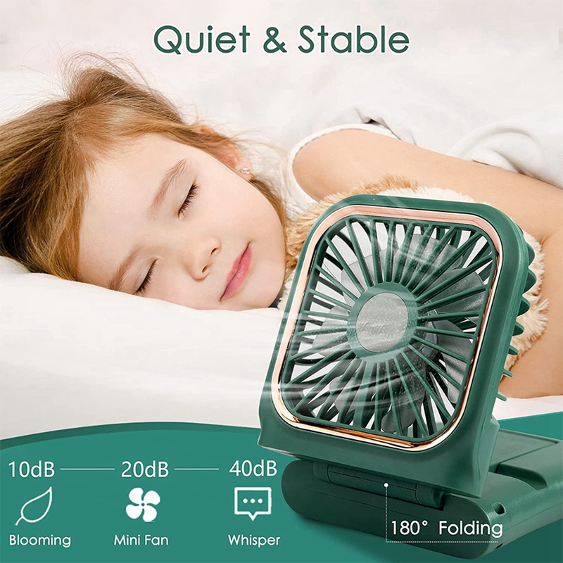 Quạt Mini 3000MAh 3 Tốc Độ Kèm Giá Đỡ Điện Thoại Và Sạc Dự Phòng Tiện Dụng