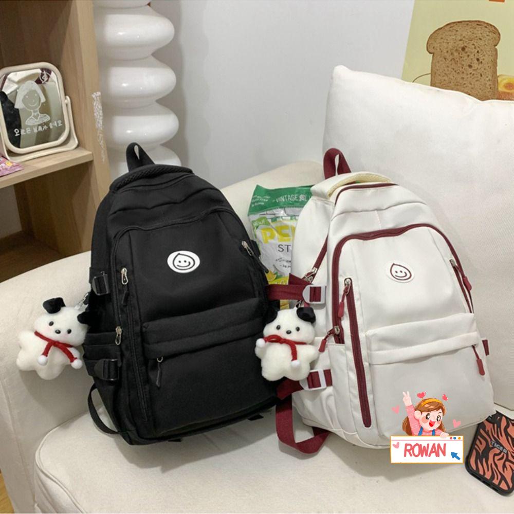 ROWANS Ba Lô Đi Học / Du Lịch Nhiều Túi Sức Chứa Lớn Màu Trơn Siêu Nhẹ Mới