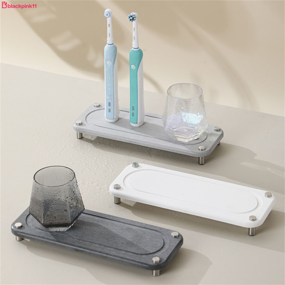 Coaster Diatom Chống trượt Coaster Thấm hút Đơn giản Màu sắc Thấm hút Diatomite Phòng tắm Khách sạn Làm khô nhanh Giá đỡ cốc blackpink11