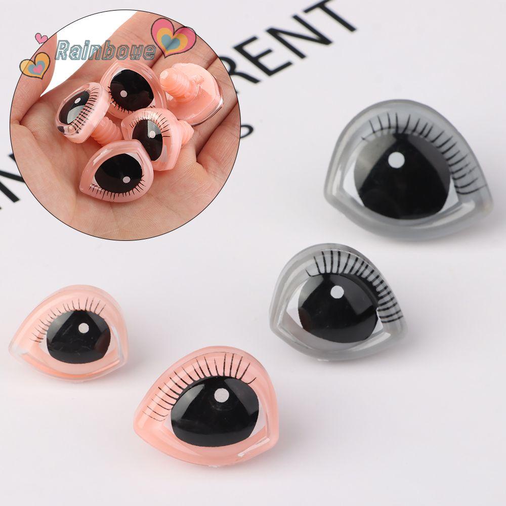 RAINBOW Set 10 Mắt Thú Bông 2 Màu Đáng Yêu