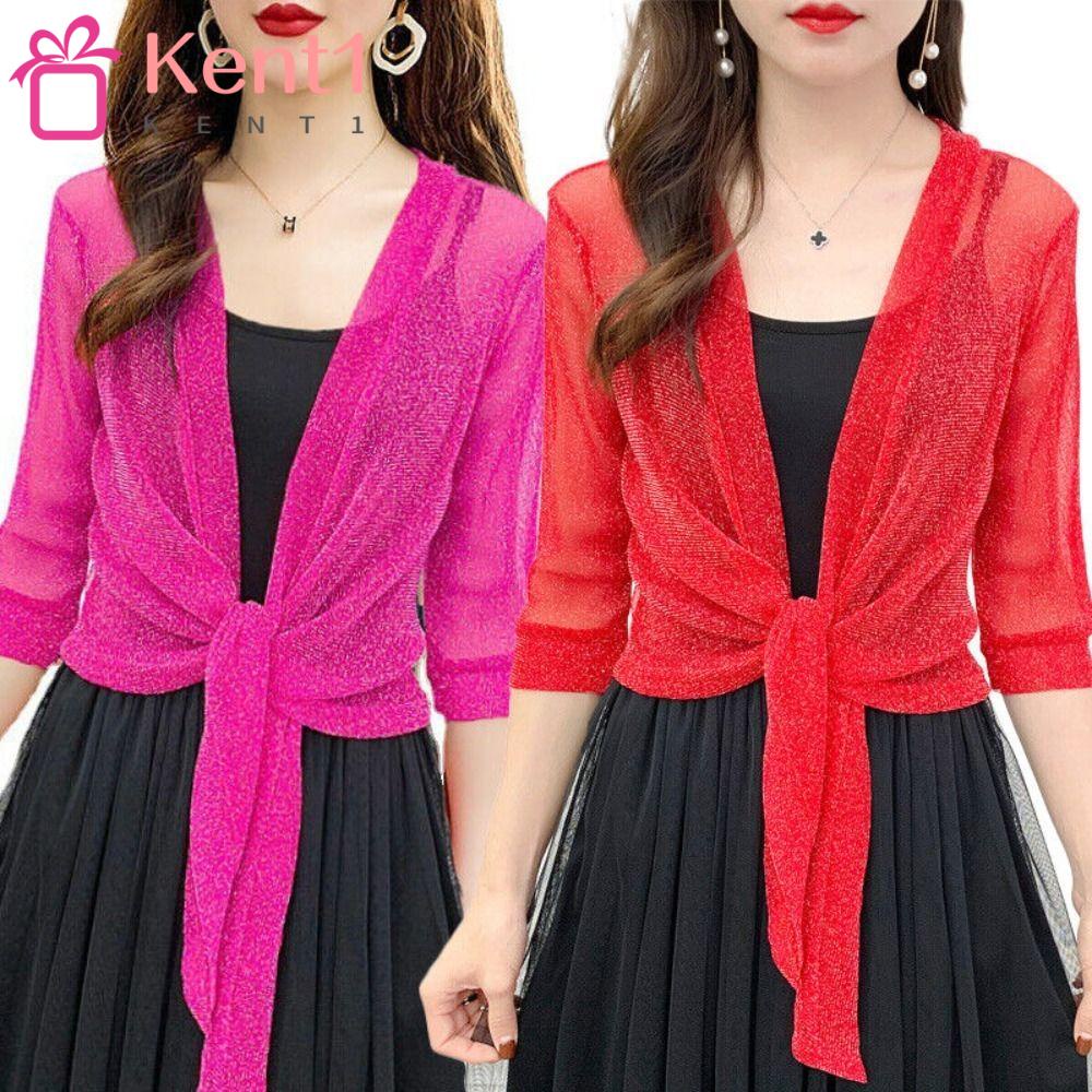Áo Khoác Cardigan Chống Nắng Bằng Vải Tuyn Polyester Chất Lượng Cao Một Kích Cỡ KENT1 Dành Cho Bạn Nữ Mặc Vào Mùa Hè