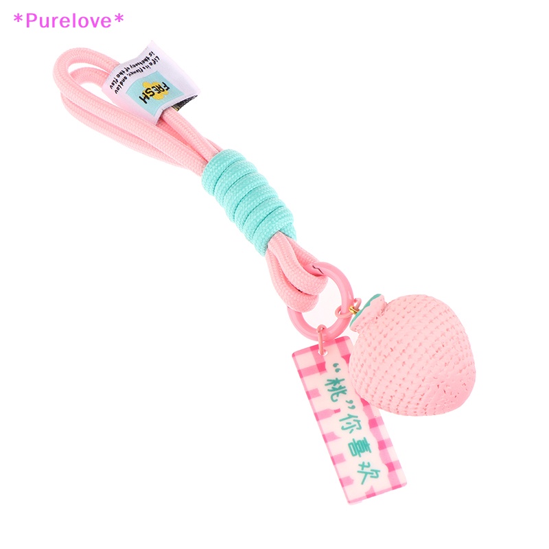 Purelove &gt; Móc Chìa Khóa Xe Hơi / Túi Xách Bằng Nhựa Resin Hình Quả Dâu Sáng Tạo Thích Hợp Làm Quà Tặng