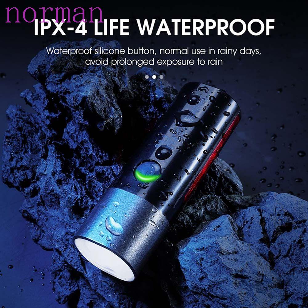 Đèn Pha Cảnh Báo An Toàn Chống Nước Sạc USB Cho Xe Đạp