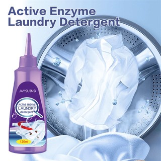 ♕ 120ml Nước giặt Active Enzyme Chất tẩy rửa đa năng Vết bẩn trên vải Vết máu Chất tẩy rửa Chất tẩy rửa Loại bỏ vết bẩn cứng đầu Bột giặt