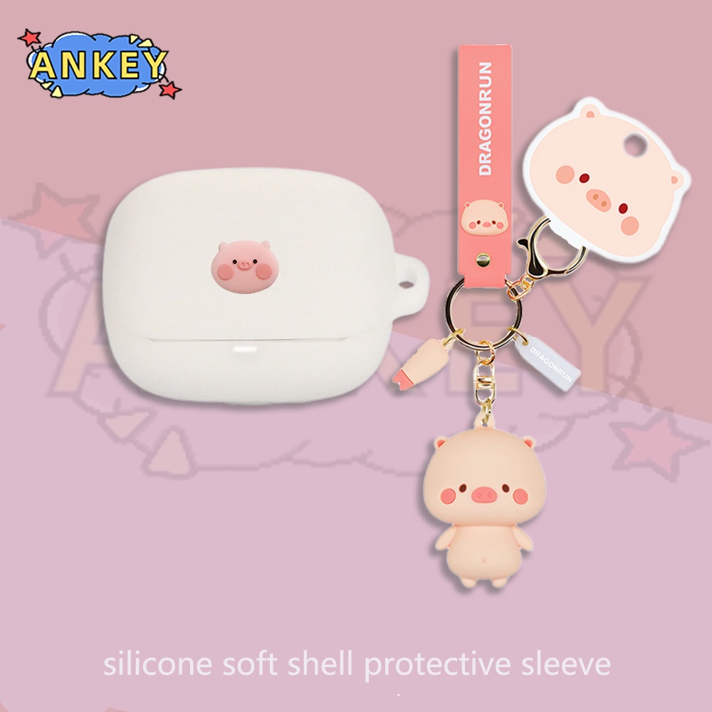 For Baseus Bowie M2s M2 M2+ E9 W3 W11 Case Pink Pig Earphone Silicone Case Earbuds Soft Protective Headphone Cover Headset Skin
