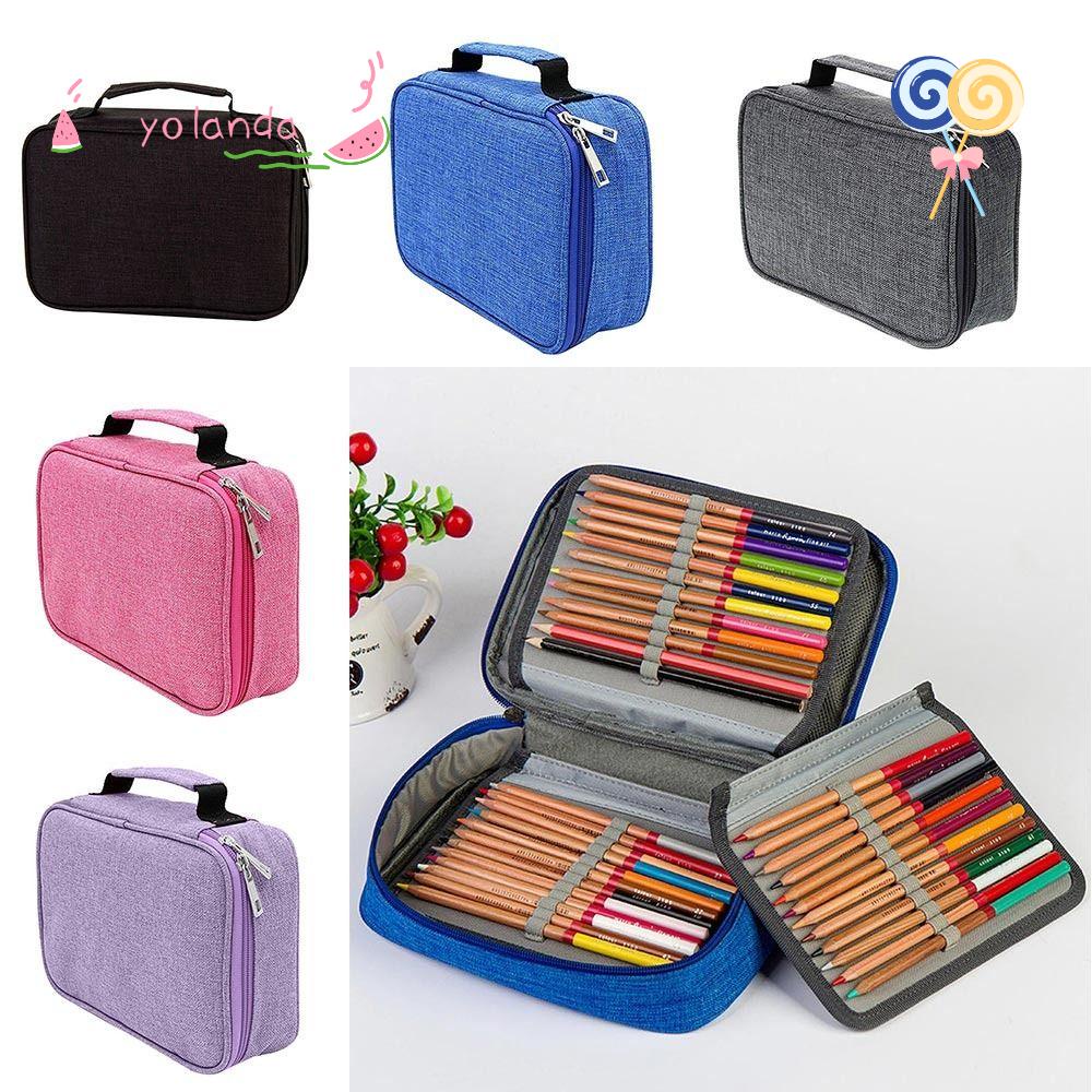 YOLA Túi Đựng Bút Bằng Vải Oxford Sức Chứa Lớn Sắp Xếp Gọn Gàng Cho Học Sinh