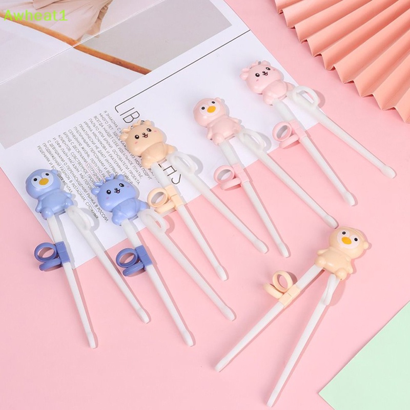 1 Cặp Đũa Tập Ăn Họa Tiết Hoạt Hình Dễ Thương Cho Bé Mới
