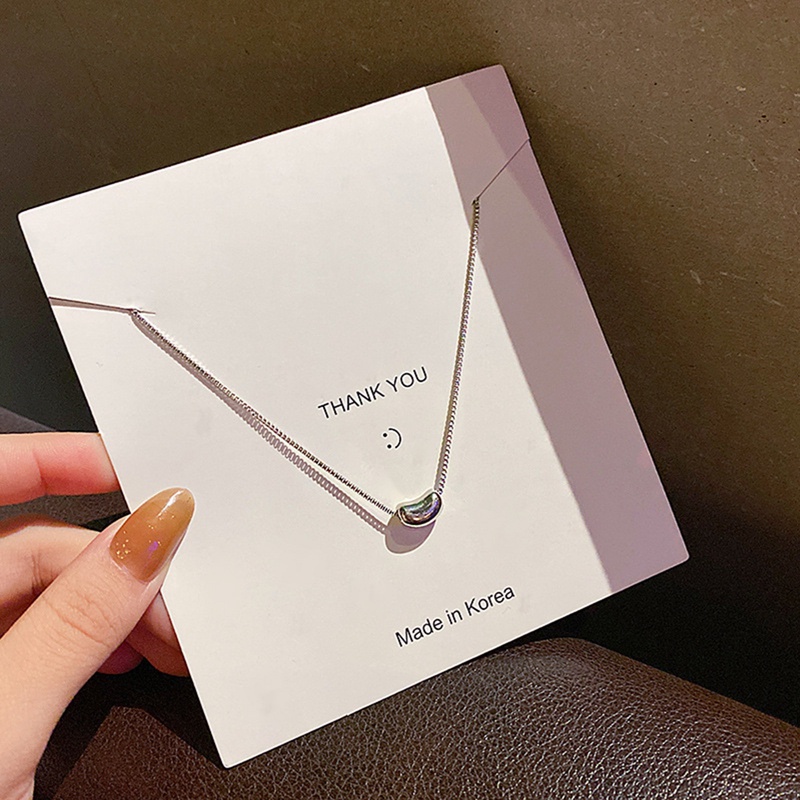 Ygt Vòng cổ Ngắn Bằng Thép Titan Mặt Hạt Đậu Acacia Màu Vàng Kim Phong Cách Pháp Cho Nữ