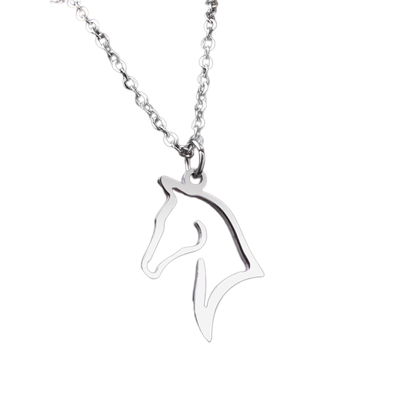 Ygt Vòng cổ Mặt Hình Đầu Ngựa Bằng Thép Không Gỉ Thời Trang Dành Cho Nam Và Nữ