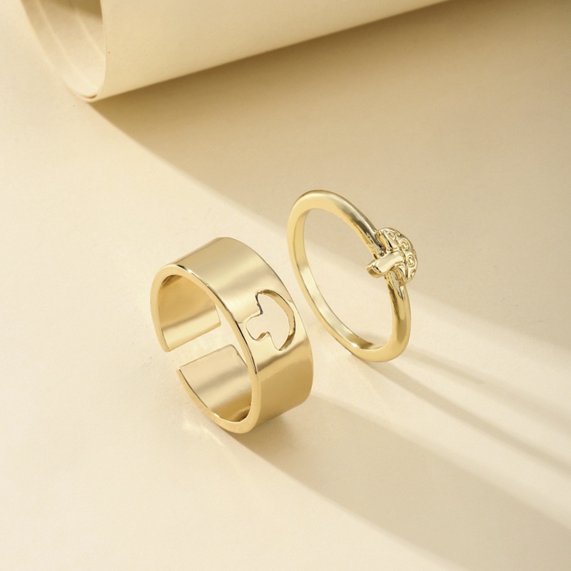 Ygt Set Nhẫn Hở Hình Cây Nấm Dễ Thương Phong Cách Punk Hip Hop Thời Trang Cho Nam Và Nữ