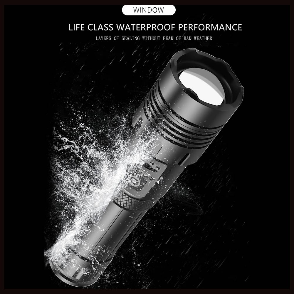 Đèn Pin XHP70 / XHP160 COB LED 1500LM / 1800LM Chống Thấm Nước IPX4 Sạc USB Tiện Dụng