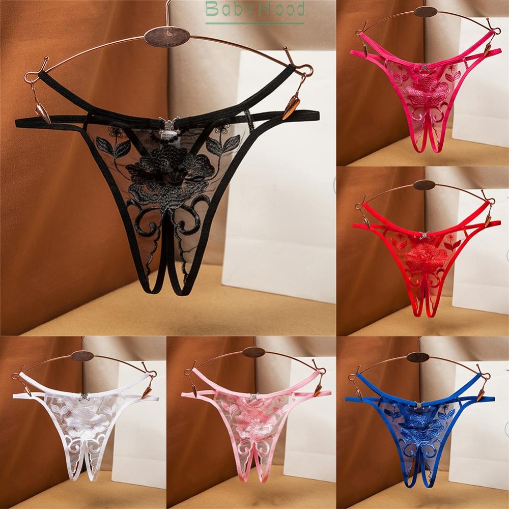 Women Sexy Brief Lace Thong G-string Panties Lingerie Underwear Crothless T-back#BBHOOD