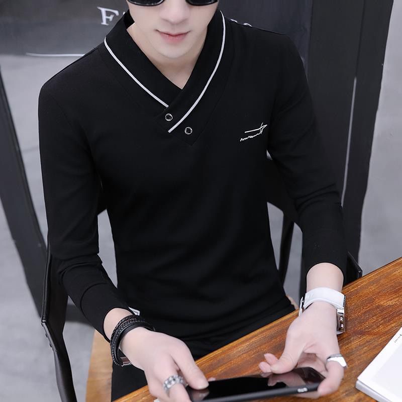 Áo Thun Tay Dài Cổ Lọ Dáng Ôm Thời Trang Thu Đông Cho Nam