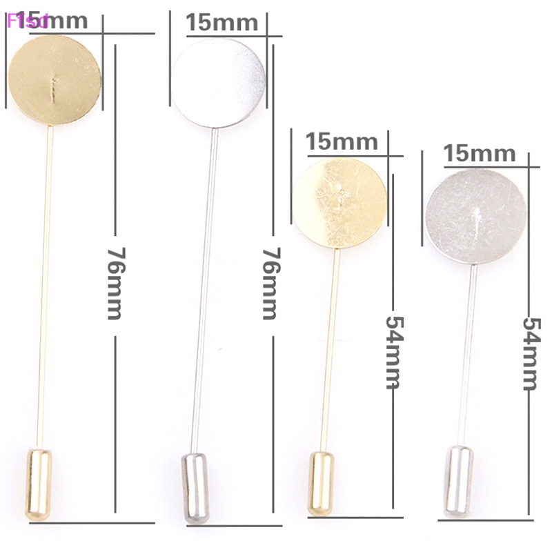 {Ffsd} Set 10 Ghim Cài Áo Nền Trơn Hình Khay Để Trang Sức DIY