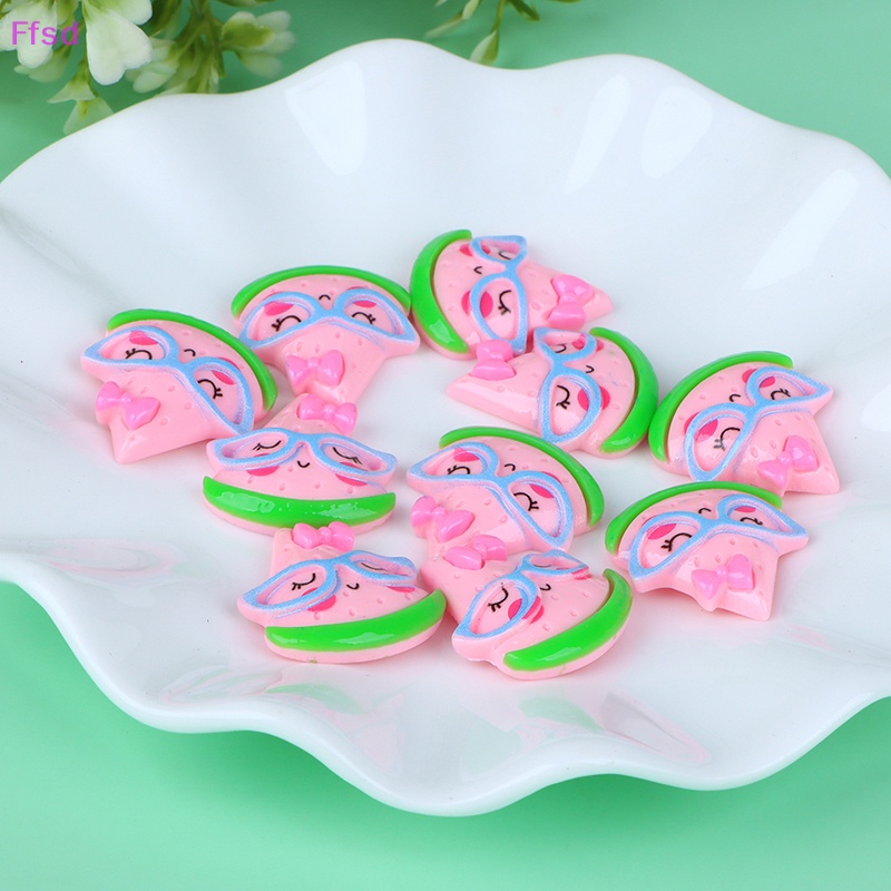 {Ffsd} Set 10 Quả Bơ Dâu Chanh Dưa Hấu Mini Bằng Nhựa Resin Làm Đồ Trang Sức Thủ Công DIY Trang Trí Sổ Lưu Niệm