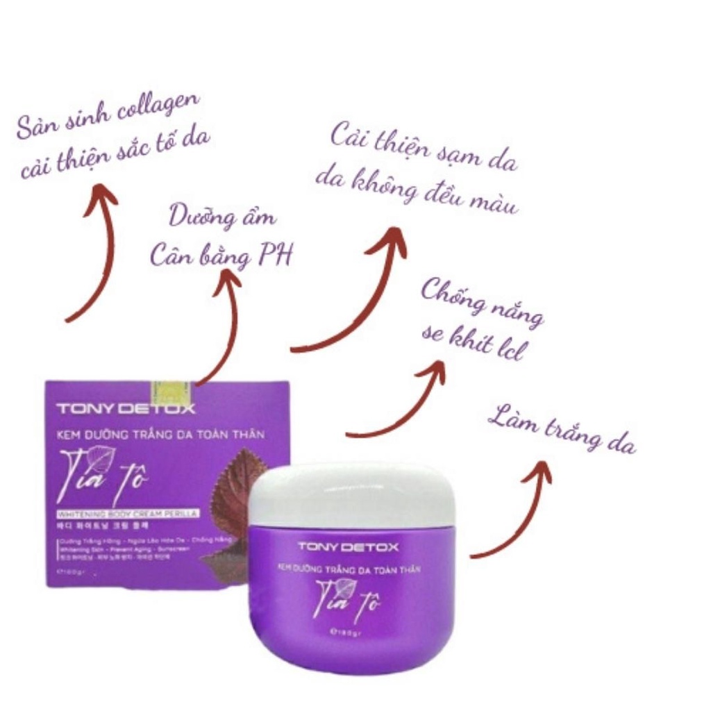 Kem Kích Trắng TONY DETOX Tía Tô 200g
