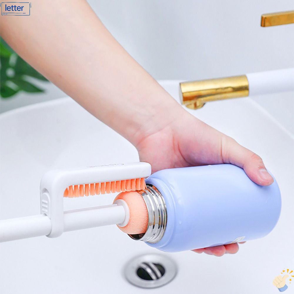 LET Bàn Chải Vệ Sinh Bình Sữa 3 Trong 1 Với Tay Cầm Dài Tiện Dụng Cho Gia Đình