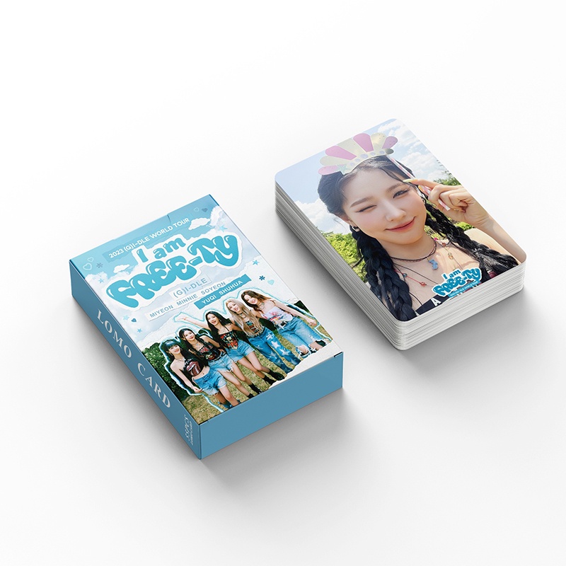 I-DLE LOMO Card Set 55 Tấm Thẻ Ảnh I am FREE-TY Hình Nhóm Nhạc KPOP