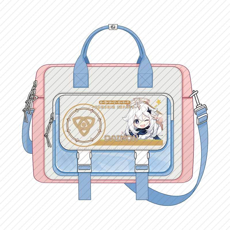 Genshin Va Chạm Ba Lô Zhongli Venti Cầm Tay Sức Chứa Lớn Đựng Máy Tính