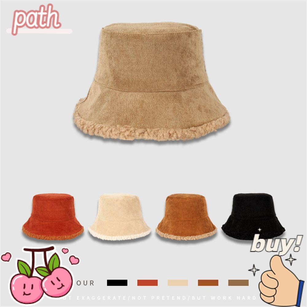 PATH Mũ Bucket Nhung Lông Thời Trang Mùa Thu Đông Ấm Áp Dành Cho Nữ