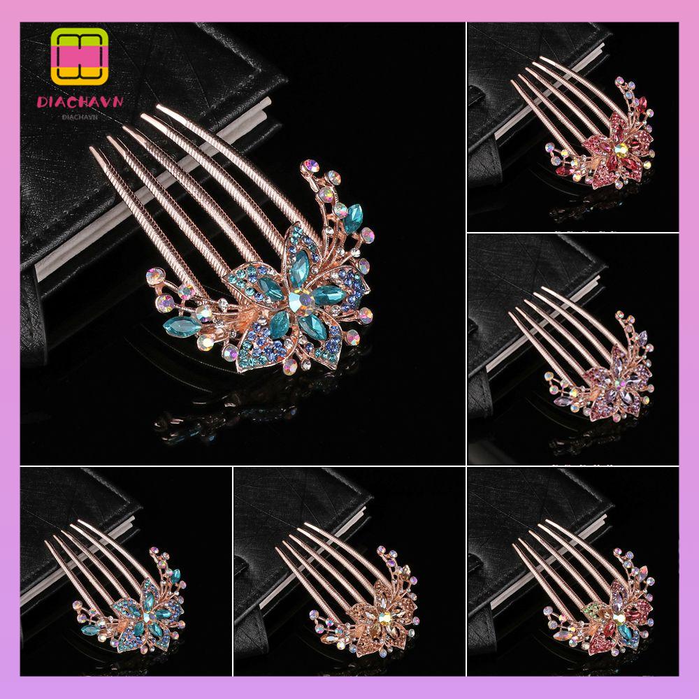 DIACHAVN Lược Cài Tóc Đính Đá Lấp Lánh Thời Trang Cho Cô Dâu