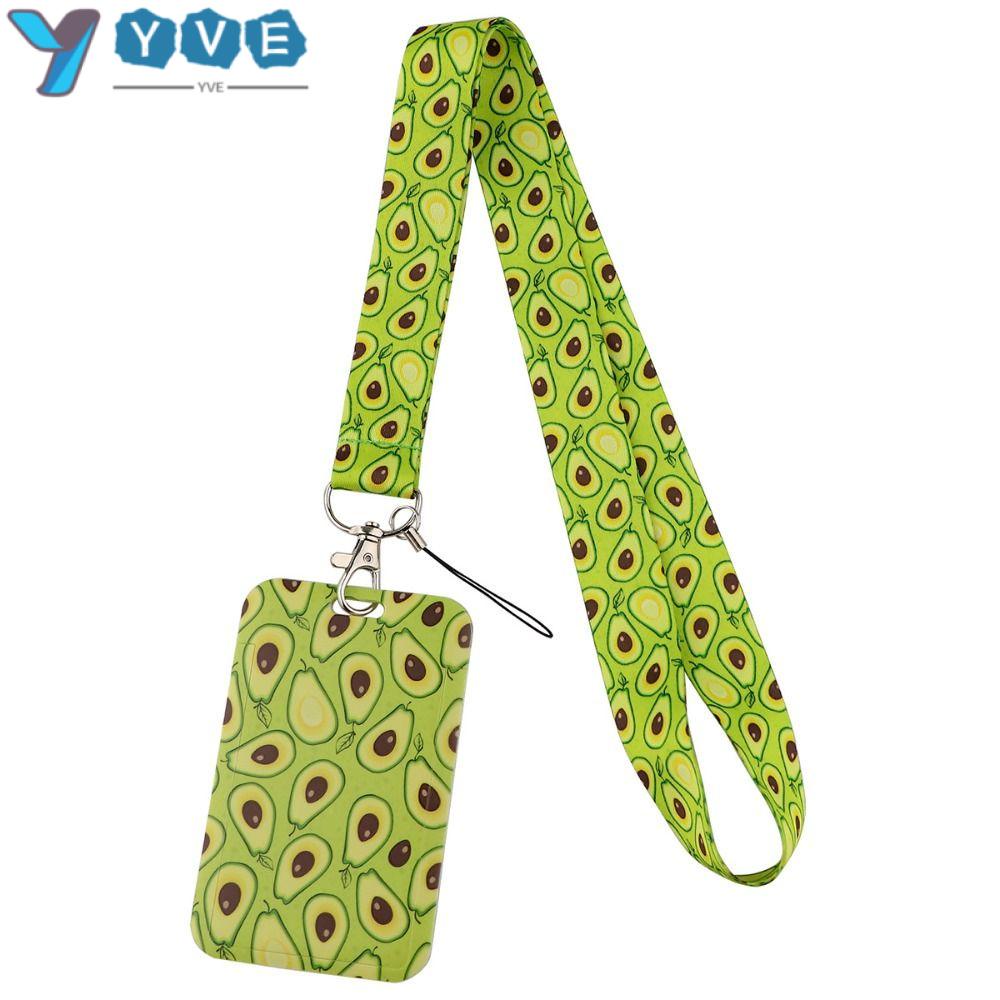 YVE Móc Khóa Hình Quả Bơ Dacron Màu Xanh Lá Có Dây Buộc Dành Cho Văn Phòng