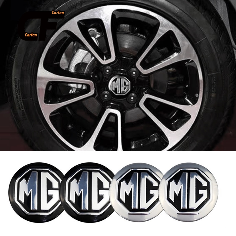 Bộ 4 Miếng Dán 56mm Trang Trí Trục Bánh Xe Hơi MG ZS HS MG3 MG5 MG6 MG7 TF ZR GS