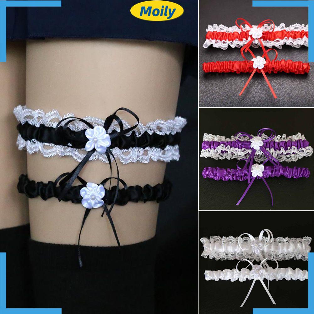 MOILYVN Set 2 Đai Ren Hoa NịT BíT TấT QuyếN Rũ ThờI Trang Cho Nữ