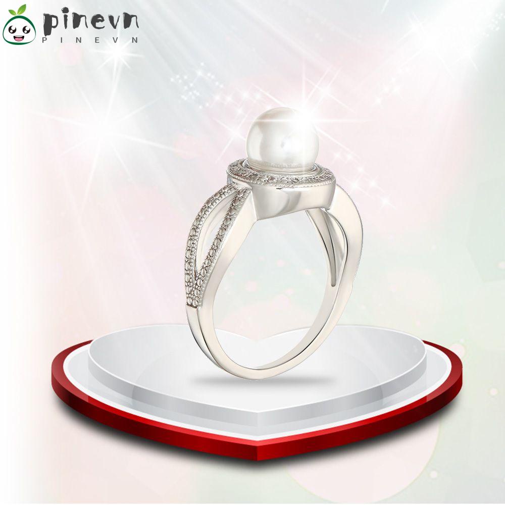 PINEVN Nhẫn Ngọc Trai Thời Trang Cho Nữ