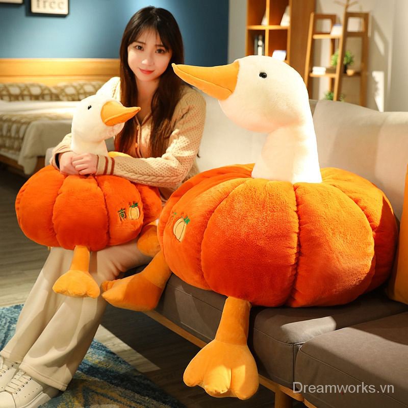Thú Nhồi Bông Hình Vịt Bí Ngô Vịt Nhỏ Quà Tặng Sinh Nhật Phòng Khách Nữ