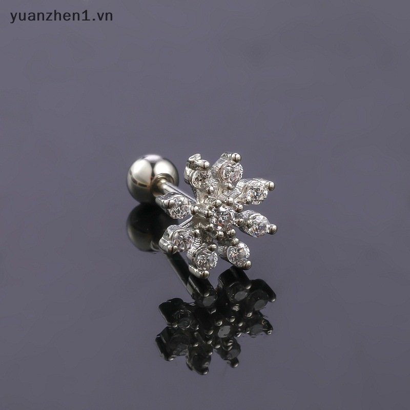 1 Khuyên Tai Hình Xoắn Ốc Đính Đá Zircon Thời Trang