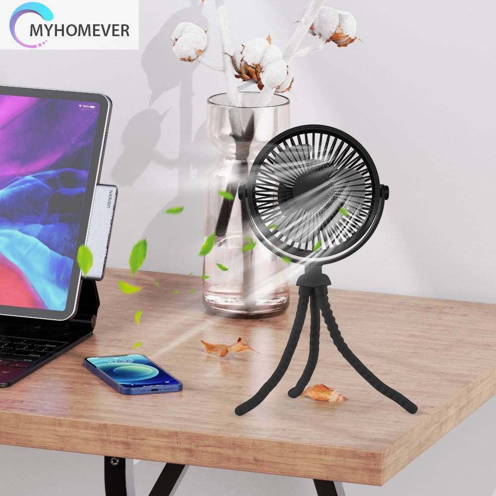 Quạt Mini Cầm Tay 3 Tốc Độ Không Ồn Hình Bạch Tuộc Sáng Tạo