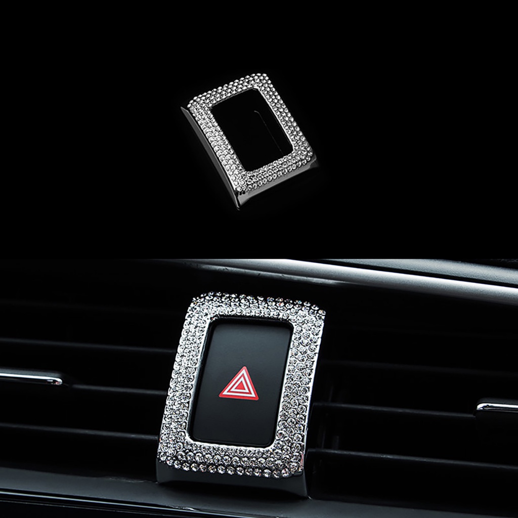 Khung Viền Nút Đèn Cảnh Báo Đính Đá Lấp Lánh Cho Honda Civic 10 Generation