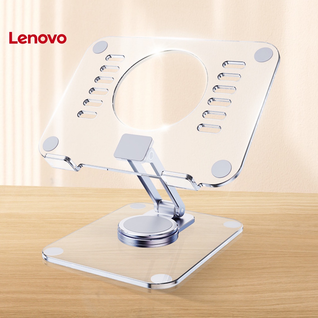 Giá Đỡ Máy Tính Bảng Trong Suốt Không Trượt Xoay 360 Độ Hình Hoa Hướng Dương