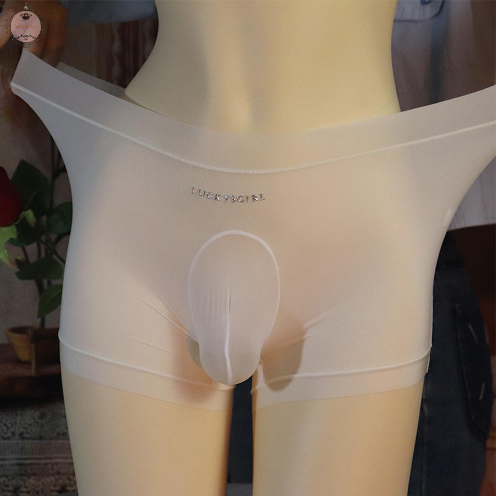 Sexy Mens Thin Sheer Mesh Underwear Boxer Shorts See Through Briefs Underpants