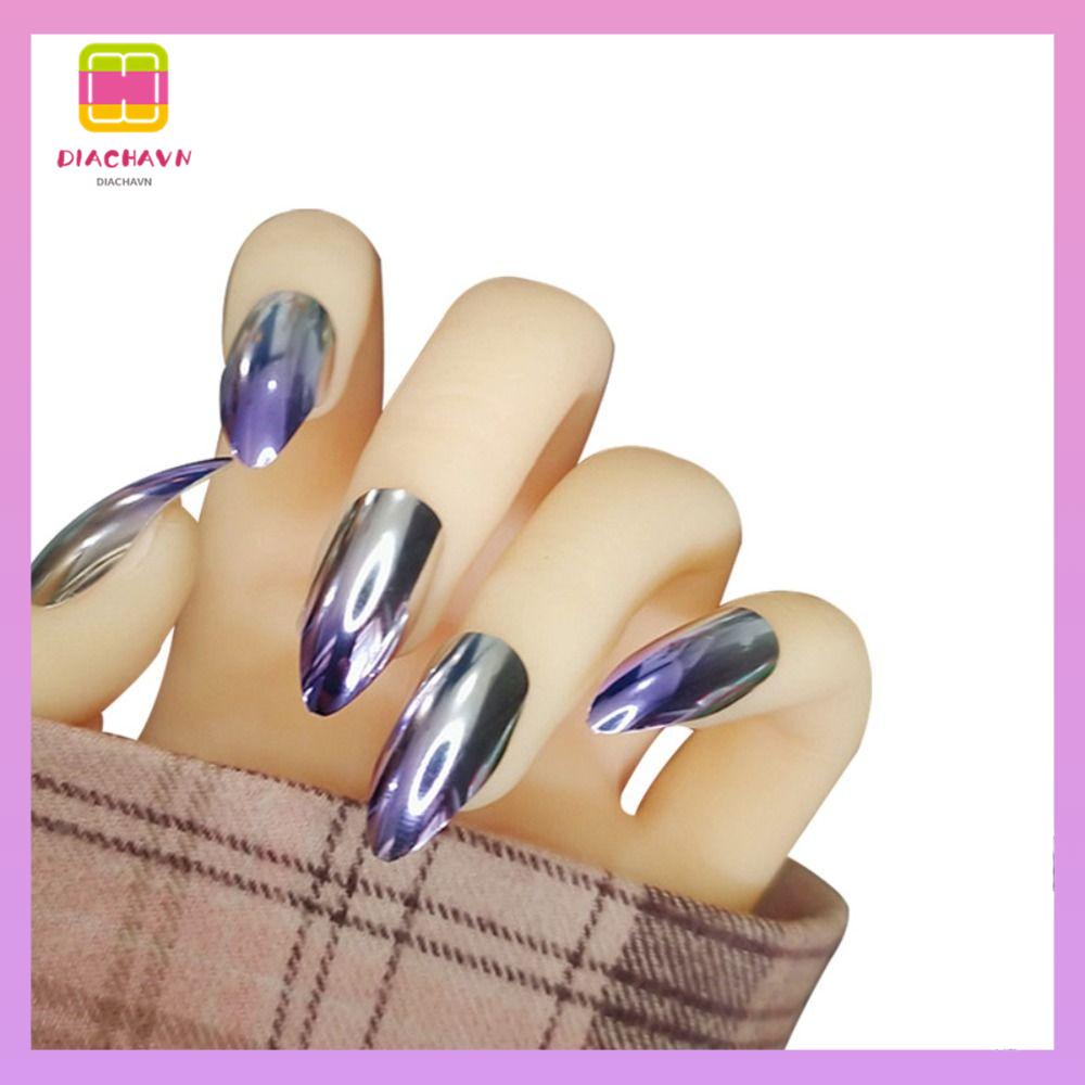 DIACHAVN Bộ 24 Móng Tay Giả Che Phủ Toàn Diện Phong Cách Pháp