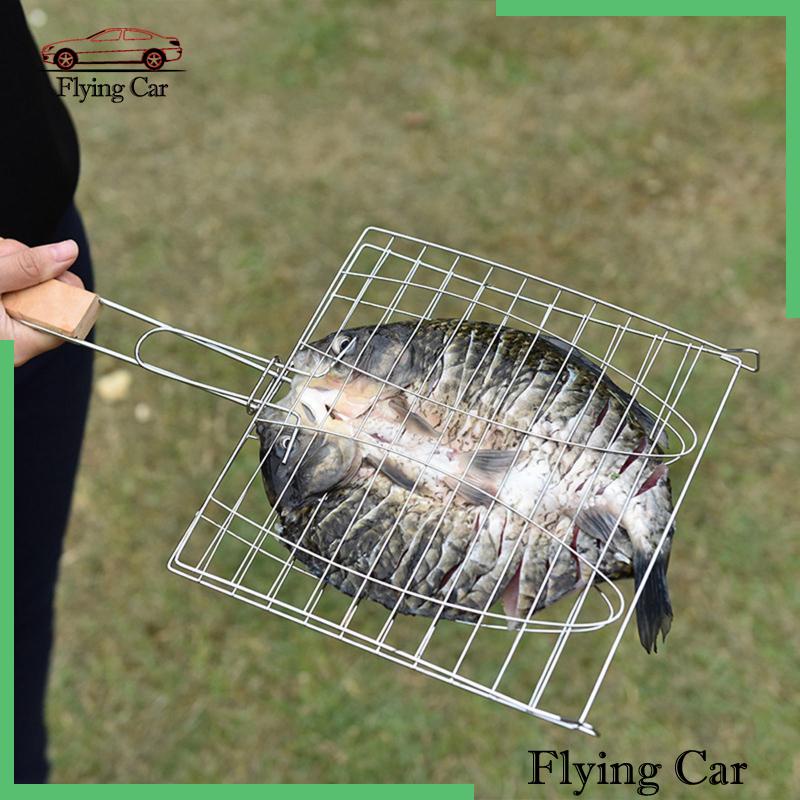 Giỏ Nướng Cá Bằng Kim Loại Có Tay Cầm Tiện Dụng Khi Đi Dã Ngoại