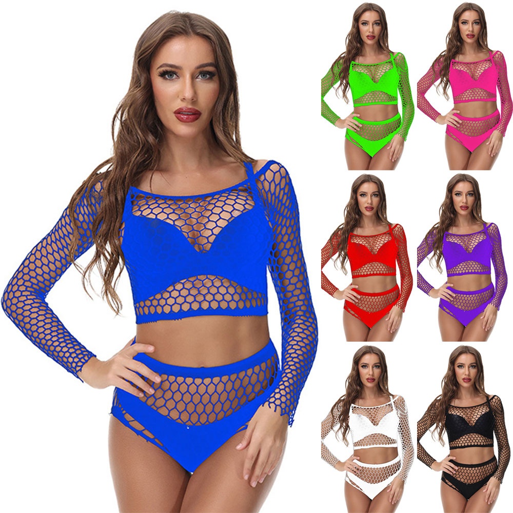 Áo liền quần Lưới Thiết Kế Mới Gợi Cảm Cho Nữ