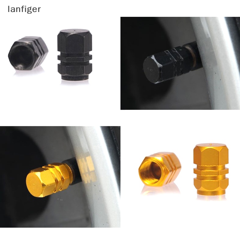 Bộ 4 Nắp Van Bánh Xe Hơi / Xe Máy Chống Bụi Bằng Nhôm Tiện Dụng