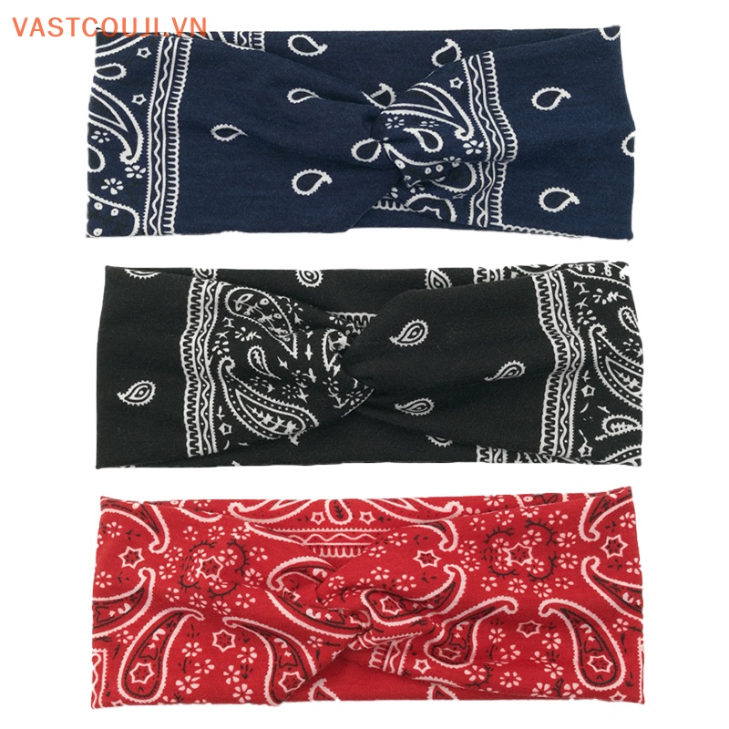 Băng Đô Bandana Vải Cotton Co Giãn In Họa Tiết Dùng Rửa Mặt / Trang Điểm / Chơi Thể Thao / Làm Đẹp