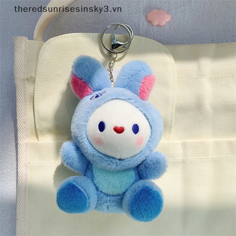 Móc Chìa Khóa Hình Thỏ Nhồi Bông Dễ Thương Sáng Tạo