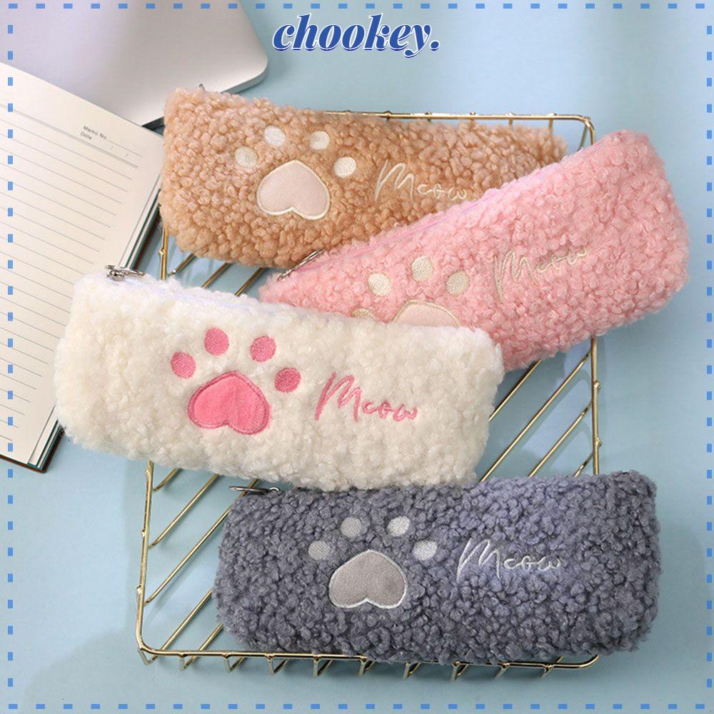 CHOOKEY Túi Đựng Bút / Mỹ Phẩm Cỡ Lớn Hình Động Vật Dễ Thương Giá Đỡ