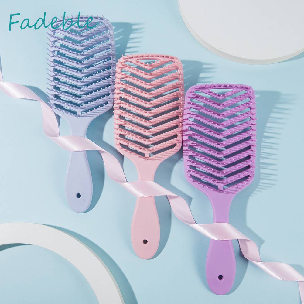 Lược Chải Tóc Hình Chữ V Chống Mòn Thiết Kế Rỗng Chuyên Dụng Cho Salon