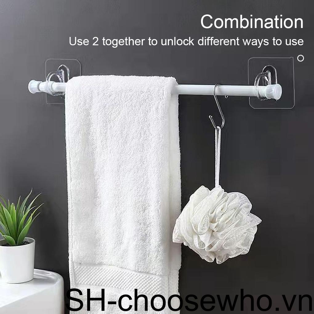 Set 12 / 24 Móc Tròn Trong Suốt Dán Tường Treo Đồ Đa Năng Không Cần Khoan Lỗ Cho Nhà Tắm